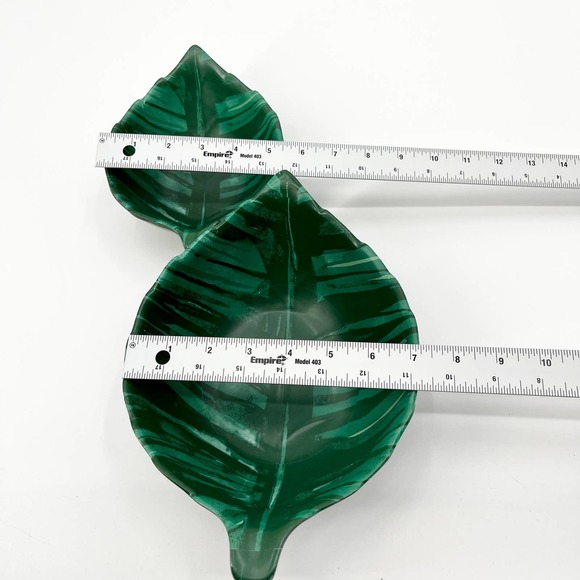 Opalhouse Set of 2 Bamboo Melamine Leaf Mini Snack Bowls Serving Green - Picture 10 of 11